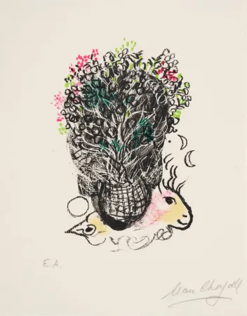 Литография Chagall - Bouquet pour Fernand