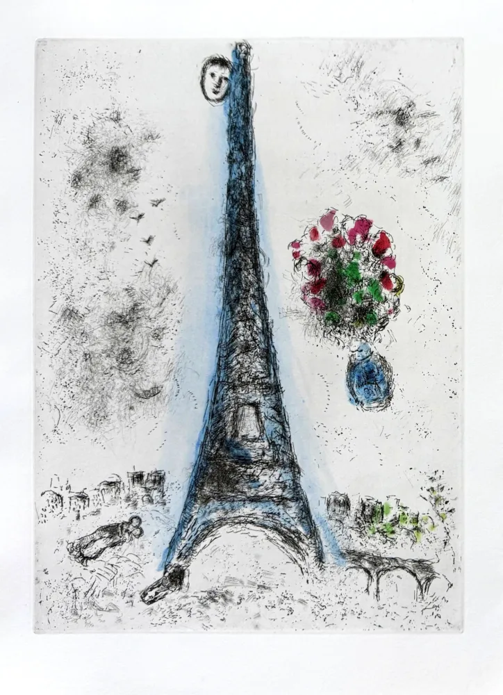 Офорт Chagall - Celui qui dit les choses sans rien dire, Planche I