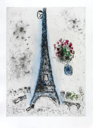 Офорт Chagall - Celui qui dit les choses sans rien dire, Planche I