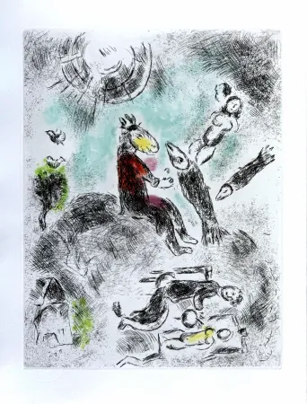 Офорт Chagall - Celui qui dit les choses sans rien dire, Planche IV