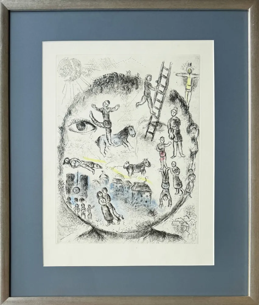 Офорт И Аквитанта Chagall - Celui qui dit les choses sans rien dire, Planche V