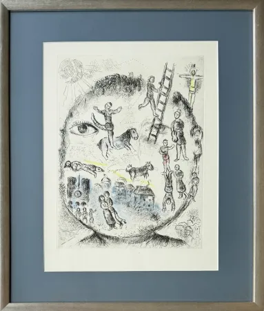 Офорт И Аквитанта Chagall - Celui qui dit les choses sans rien dire, Planche V