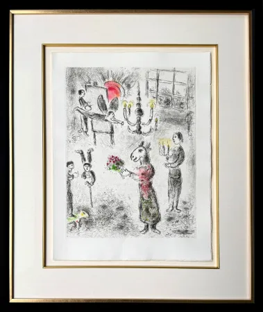 Офорт Chagall - Celui qui dit les choses sans rien dire, Planche VII