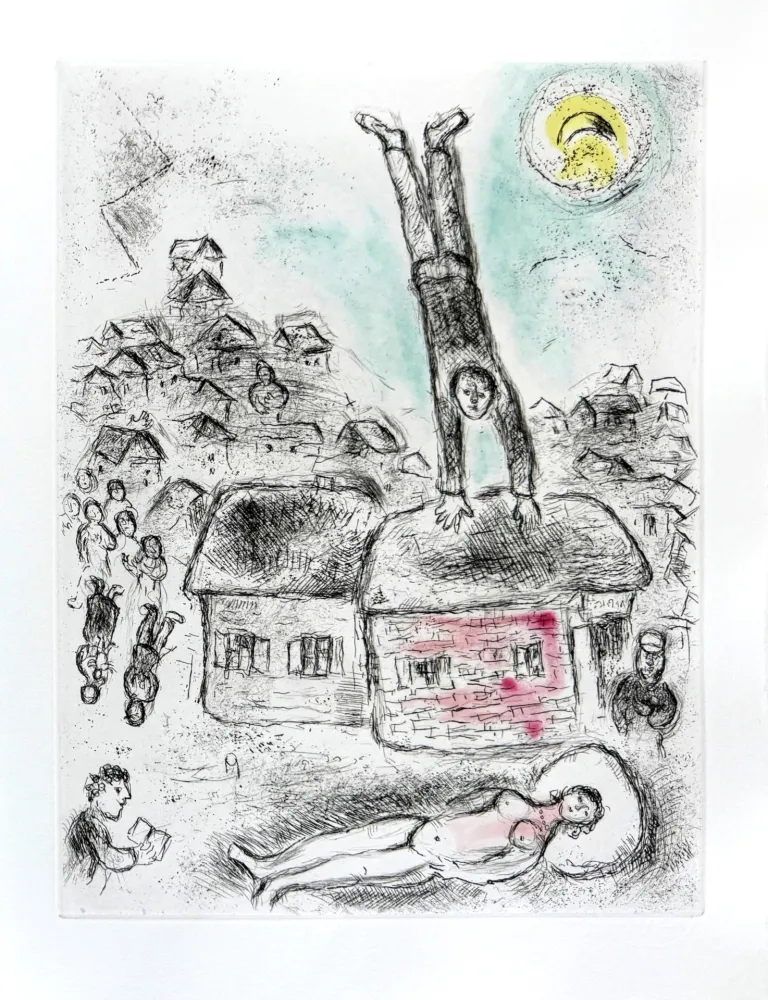 Офорт Chagall - Celui qui dit les choses sans rien dire, Planche X