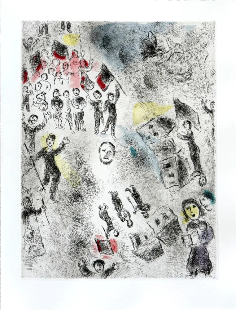 Офорт Chagall - Celui qui dit les choses sans rien dire, Planche XI