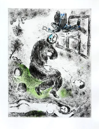 Офорт Chagall - Celui qui dit les choses sans rien dire, Planche XII