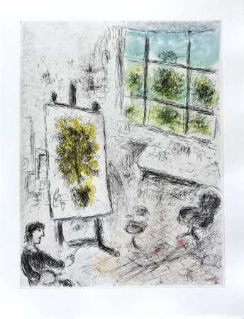 Офорт Chagall - Celui qui dit les choses sans rien dire, Planche XIII