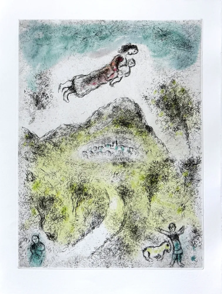 Офорт И Аквитанта Chagall - Celui qui dit les choses sans rien dire, Planche XIX