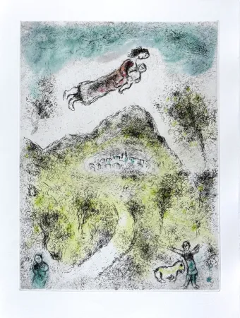 Офорт И Аквитанта Chagall - Celui qui dit les choses sans rien dire, Planche XIX