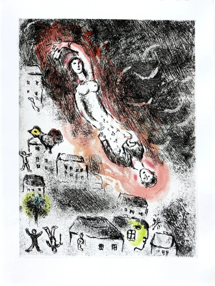 Офорт Chagall - Celui qui dit les choses sans rien dire, Planche XV