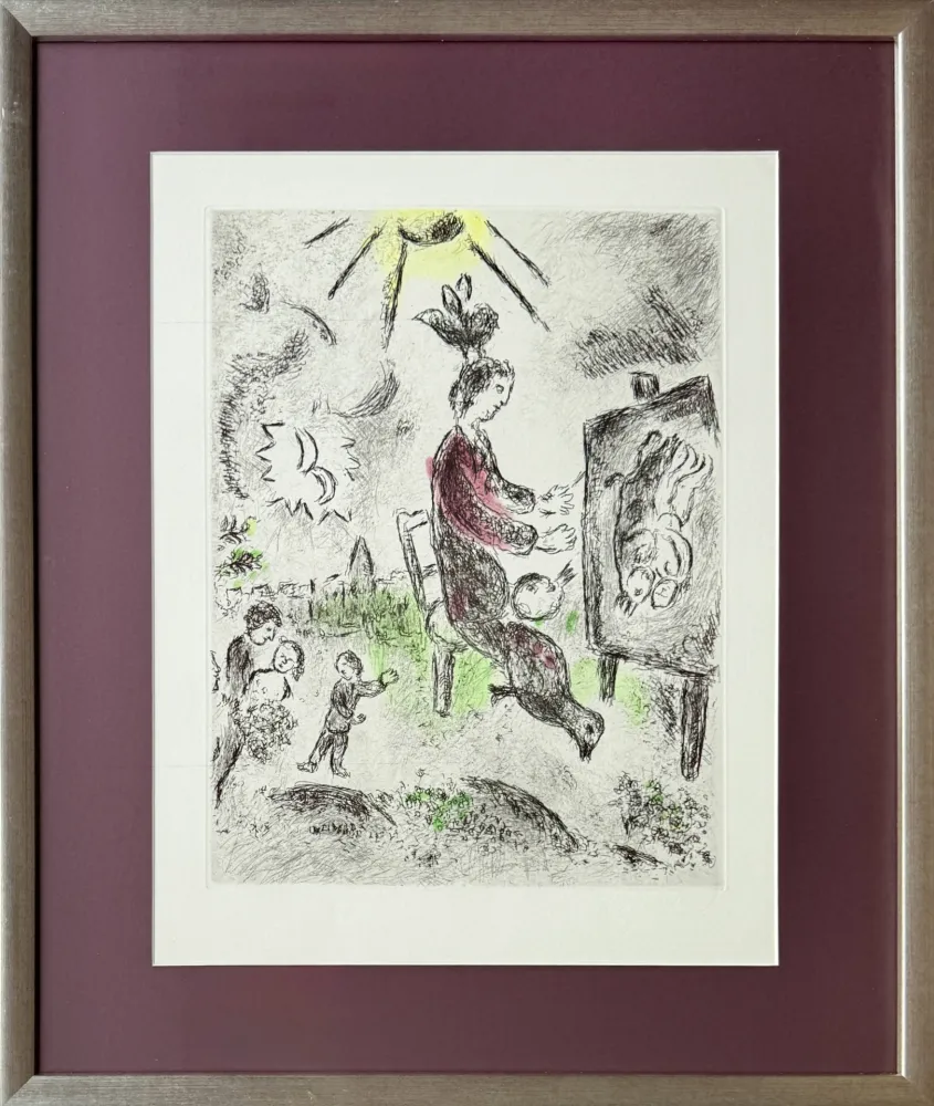 Офорт И Аквитанта Chagall - Celui qui dit les choses sans rien dire, Planche XVI