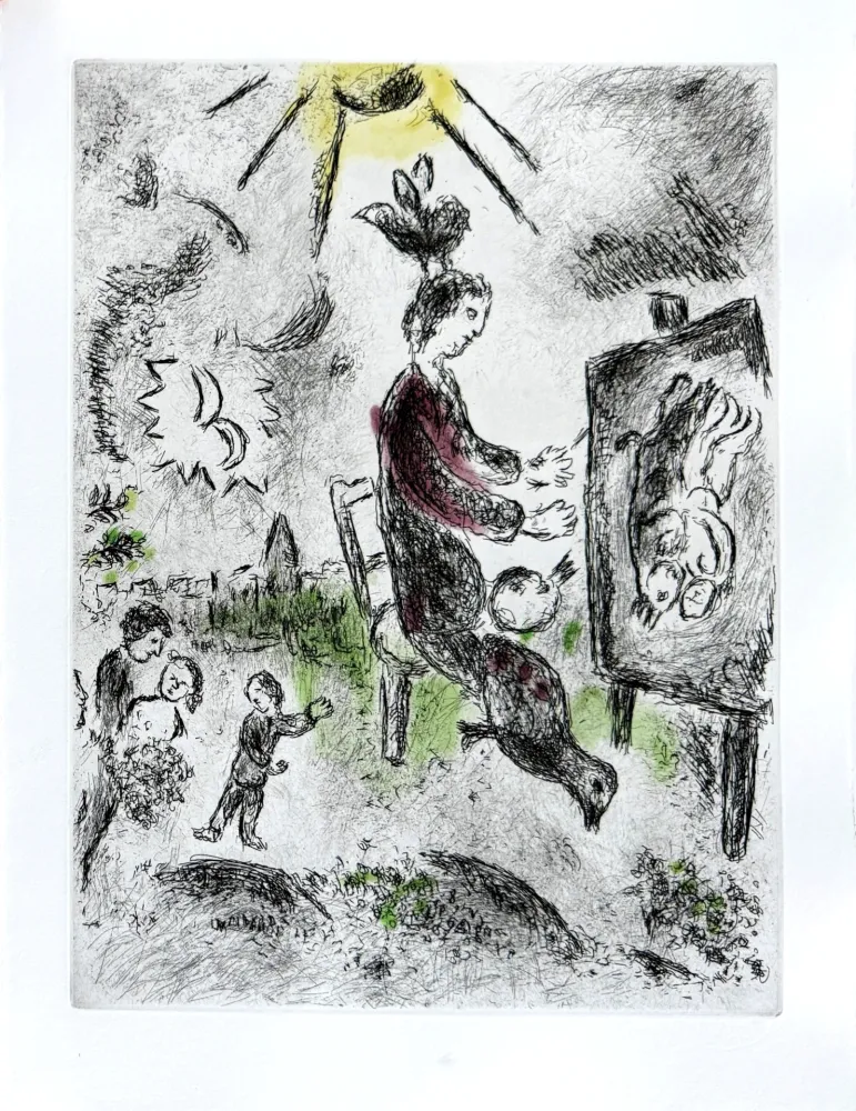 Офорт Chagall - Celui qui dit les choses sans rien dire, Planche XVI