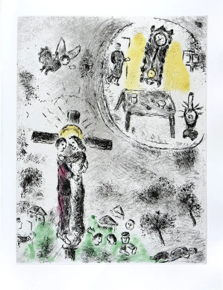 Офорт И Аквитанта Chagall - Celui qui dit les choses sans rien dire, Planche XX
