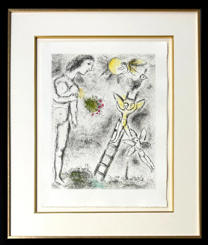 Офорт И Аквитанта Chagall - Celui qui dit les choses sans rien dire, Planche XXIV