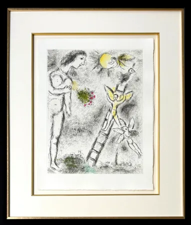 Офорт И Аквитанта Chagall - Celui qui dit les choses sans rien dire, Planche XXIV