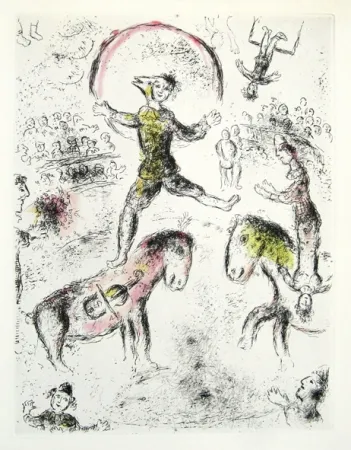 Офорт И Аквитанта Chagall - Cirque