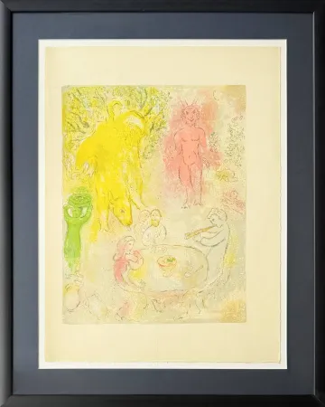 Литография Chagall - Daphnes and Chloé, Planche XXIII (trial proof)