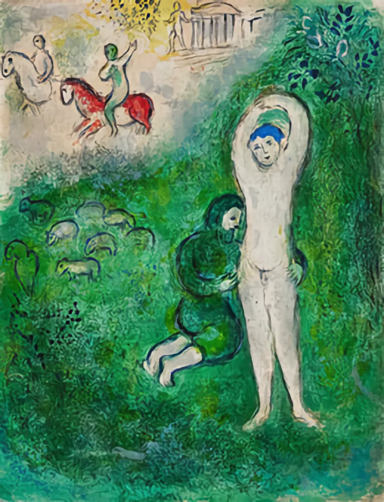 Литография Chagall - Daphnis et Gnathon