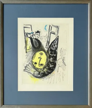 Офорт И Аквитанта Chagall - De Mauvais Sujets - Planche II