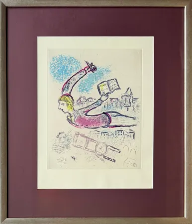 Офорт И Аквитанта Chagall - De Mauvais Sujets - Planche V