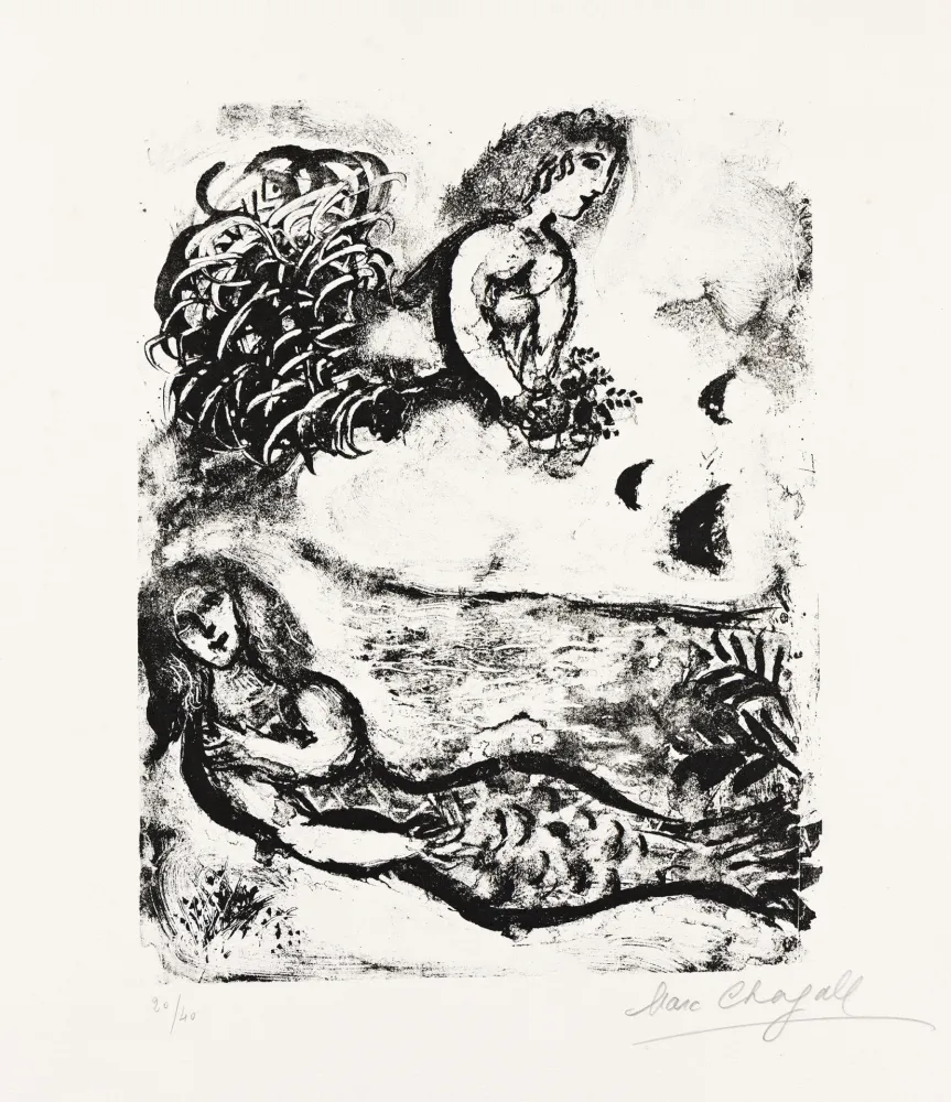 Литография Chagall - Deux Sirènes (Two Sirens)