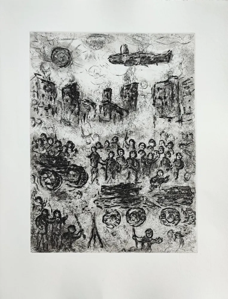 Офорт Chagall - Et sur la terre