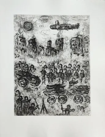 Офорт Chagall - Et sur la terre