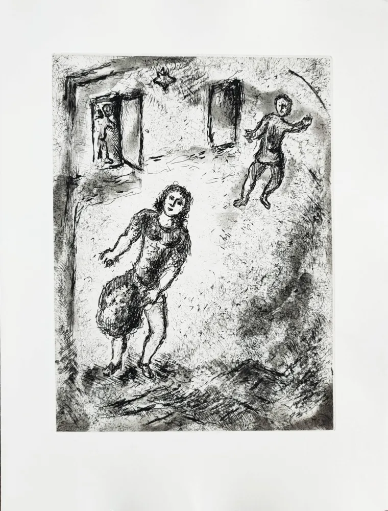 Офорт Chagall - Et sur la terre