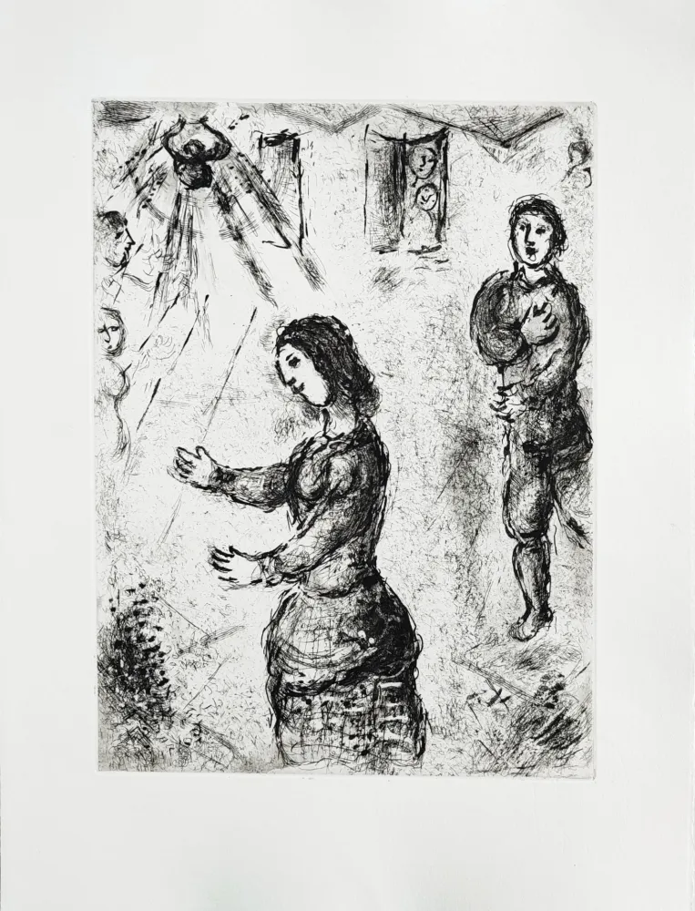 Офорт Chagall - Et sur la terre