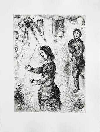 Офорт Chagall - Et sur la terre