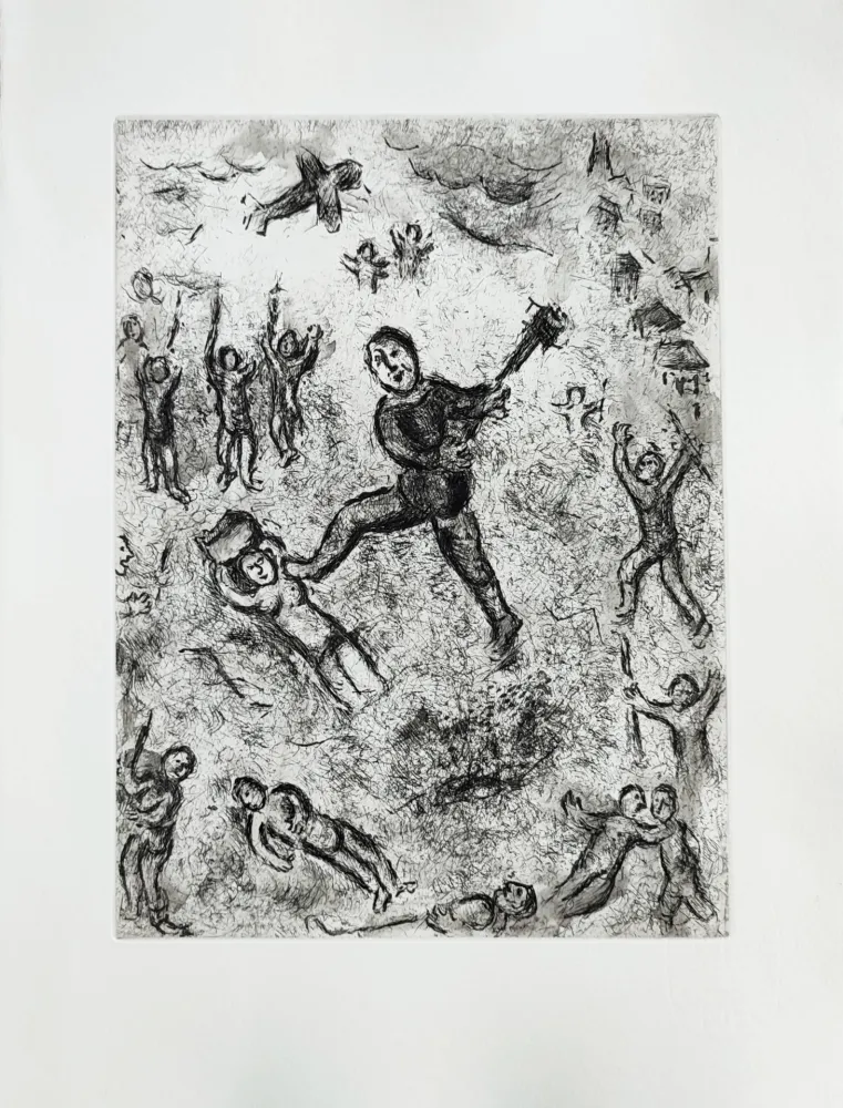 Офорт Chagall - Et sur la terre