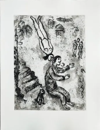 Офорт Chagall - Et sur la terre