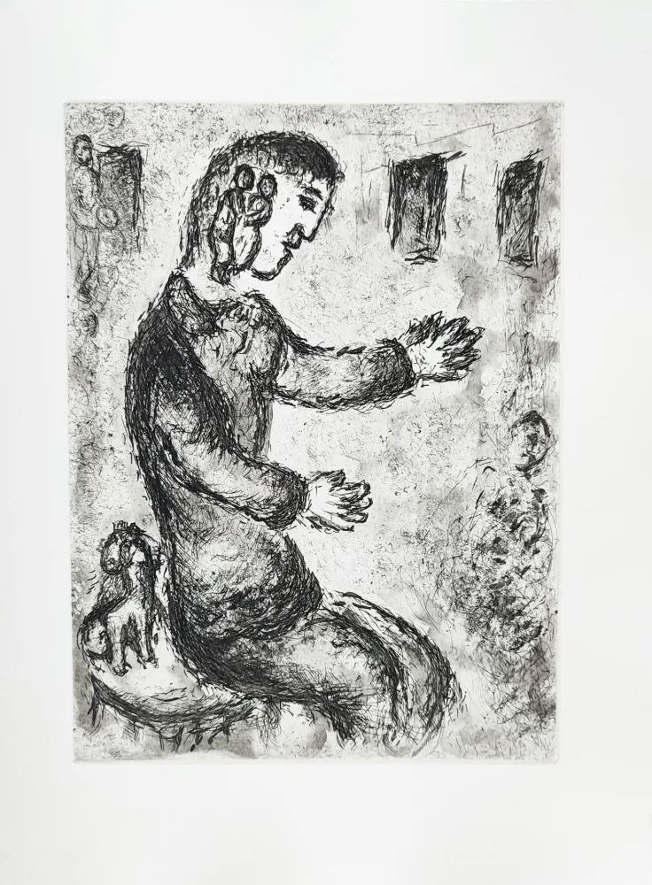 Офорт Chagall - Et sur la terre
