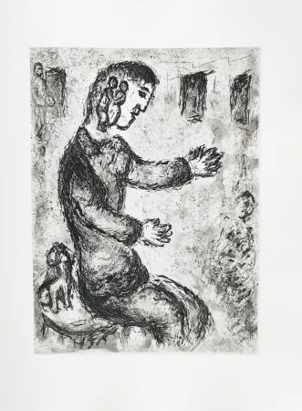 Офорт Chagall - Et sur la terre