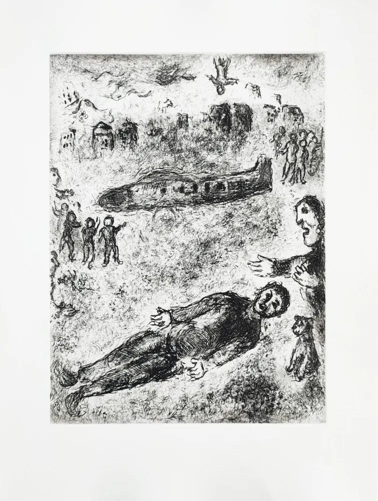 Офорт Chagall - Et sur la terre