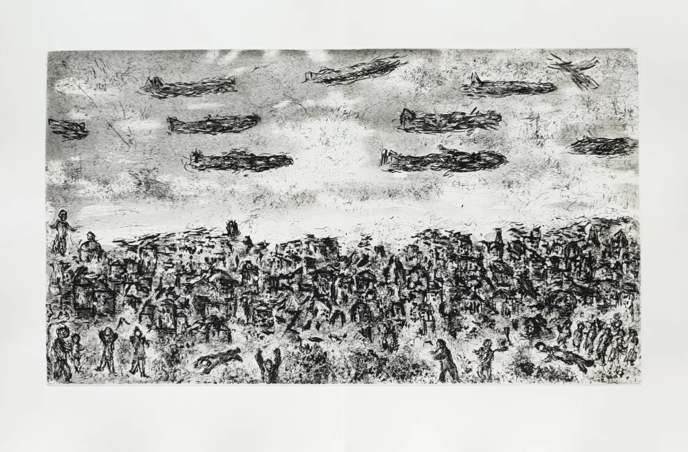 Офорт Chagall - Et sur la terre