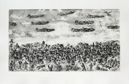 Офорт Chagall - Et sur la terre