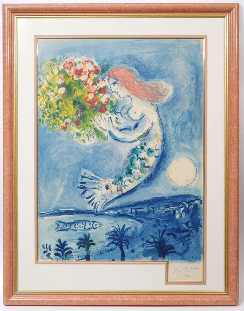 Литография Chagall - Hand-signed - La Baie des Anges