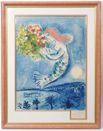 Литография Chagall - Hand-signed - La Baie des Anges
