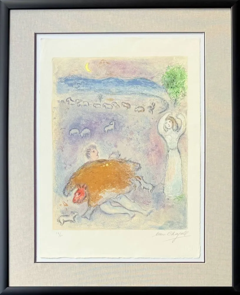 Литография Chagall - (handsigned) La Ruse de Dorcon, from Daphnis et Chloé