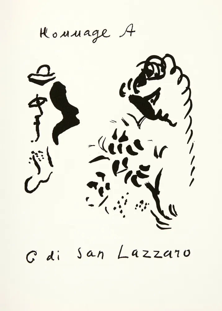 Литография Chagall - Hommage à San Lazzaro