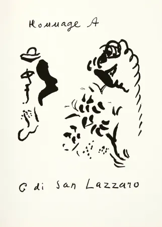 Литография Chagall - Hommage à San Lazzaro