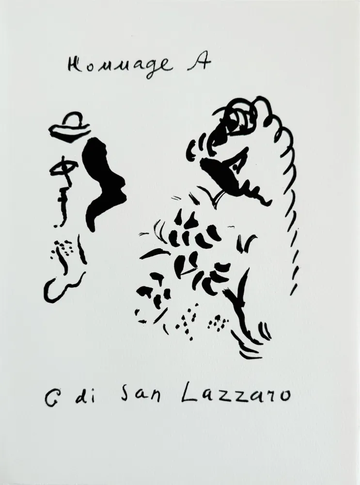 Литография Chagall - Hommage à San Lazzaro