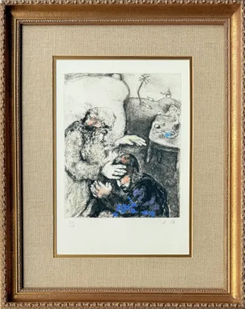 Офорт Chagall - Jacob Blessed By Isaac