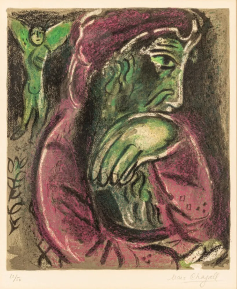 Литография Chagall - Job in Despair