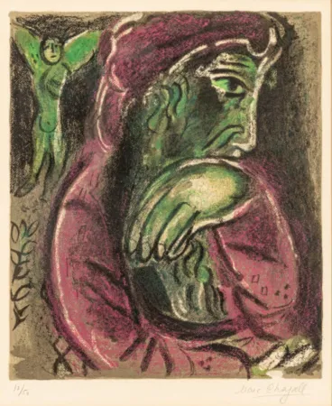 Литография Chagall - Job in Despair