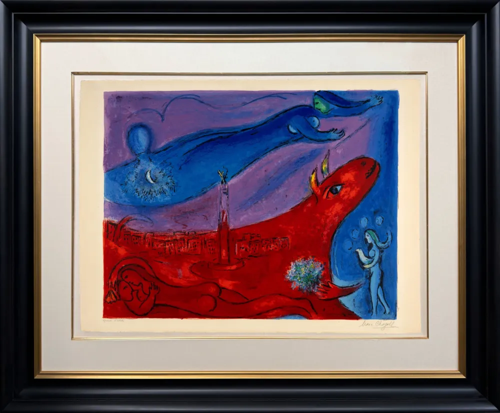Литография Chagall - La Bastille