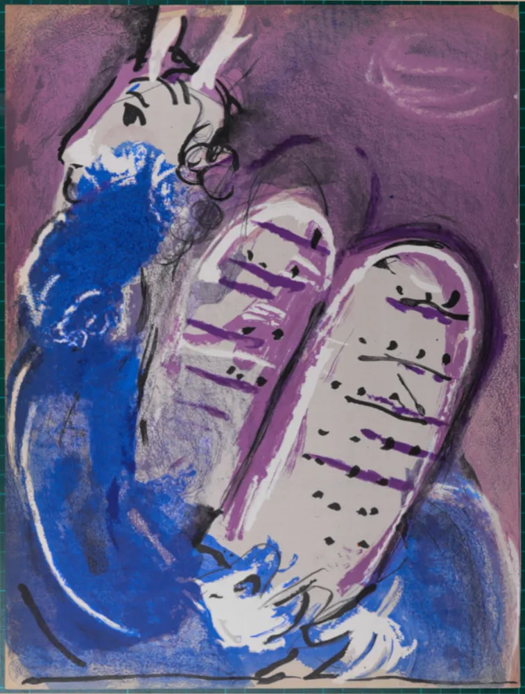 Литография Chagall - La Bible : Moïse, 1956