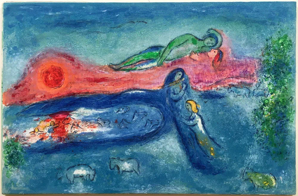 Литография Chagall - LA MORT DE DORCON (Daphnis et Chloé - 1961)