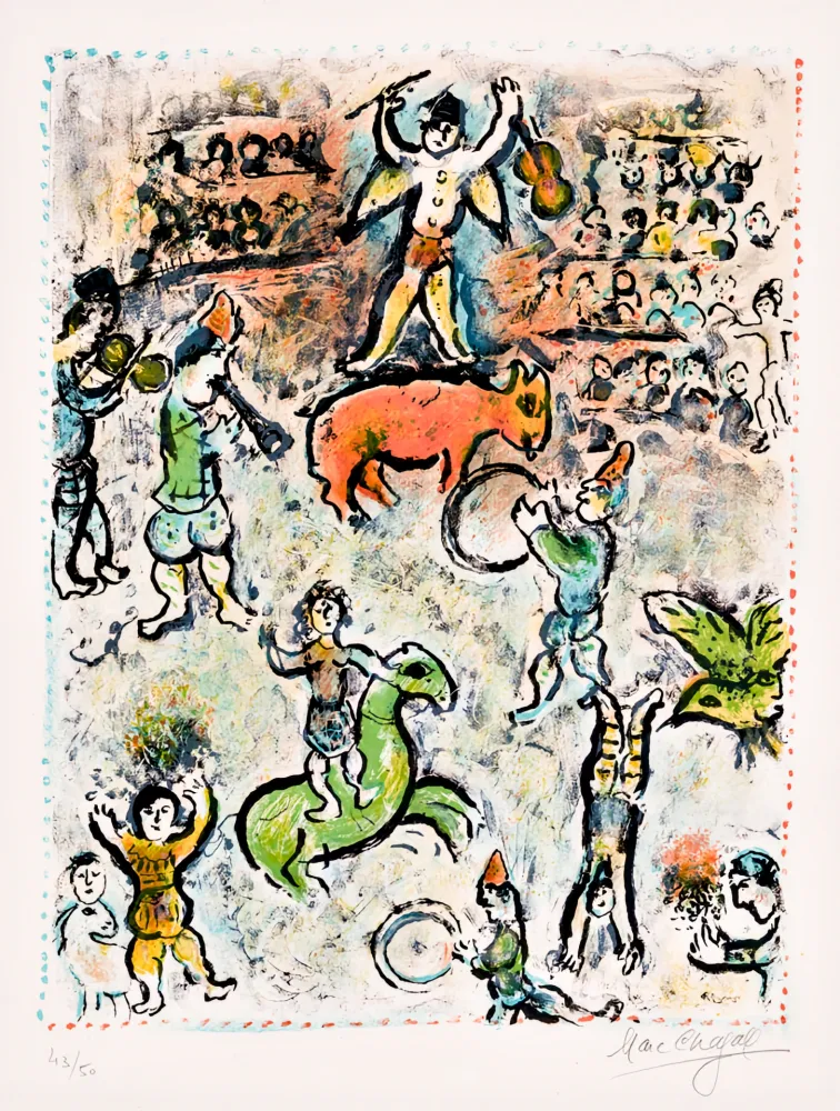 Литография Chagall -  La Parade au Cirque 